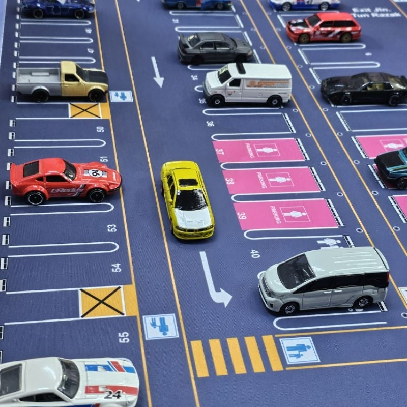 MALAYSIAN VERSION DIORAMA CAR PARKING LOT SCALE 1/64 RUBBER MOUSEPAD 80 X 55cm HOT WHEELS MATCHBOX MINIGT TOMICA KAIDO
