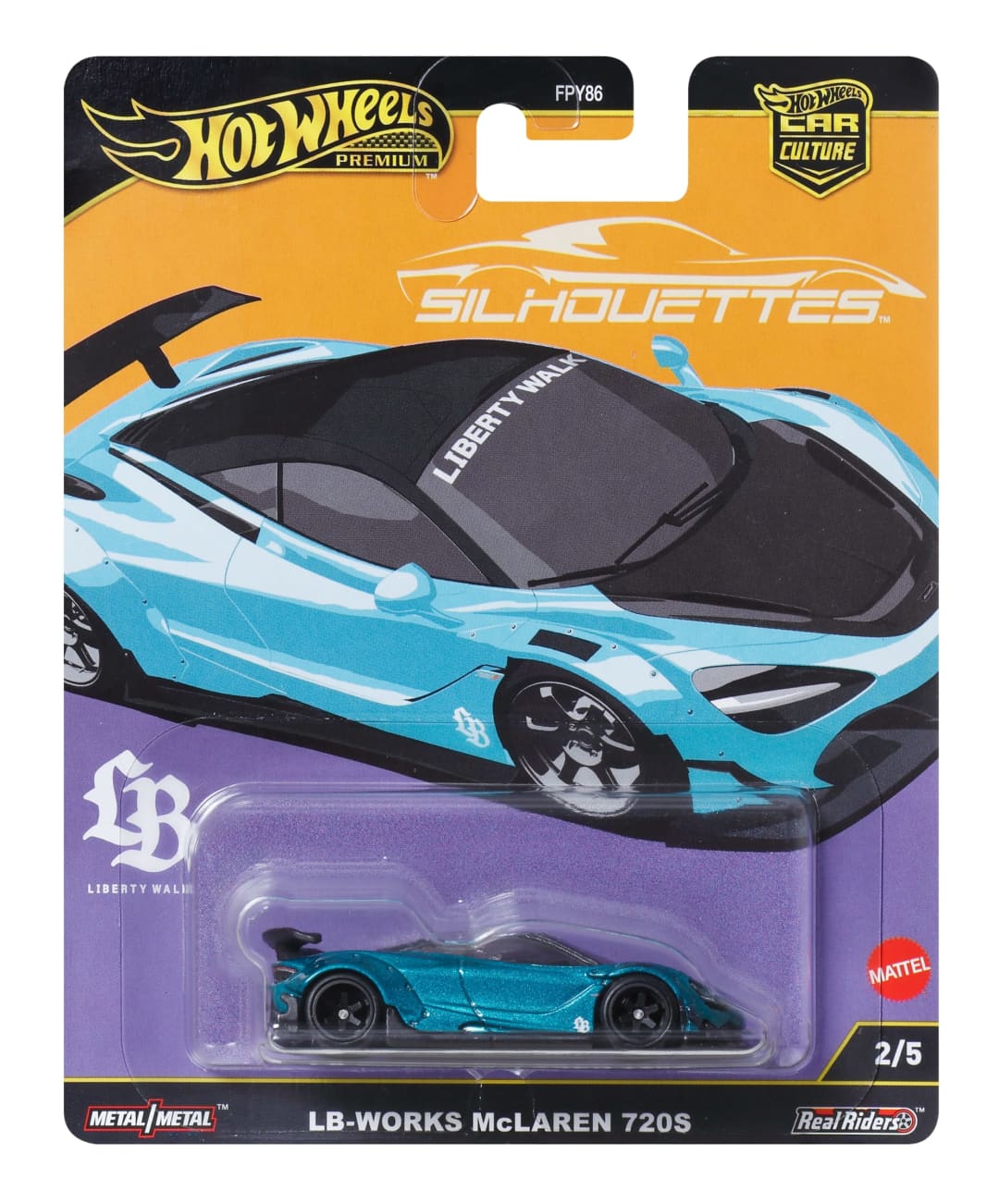 HOT WHEELS PREMIUM MCLAREN 720S LB WORKS SILHOUETTE