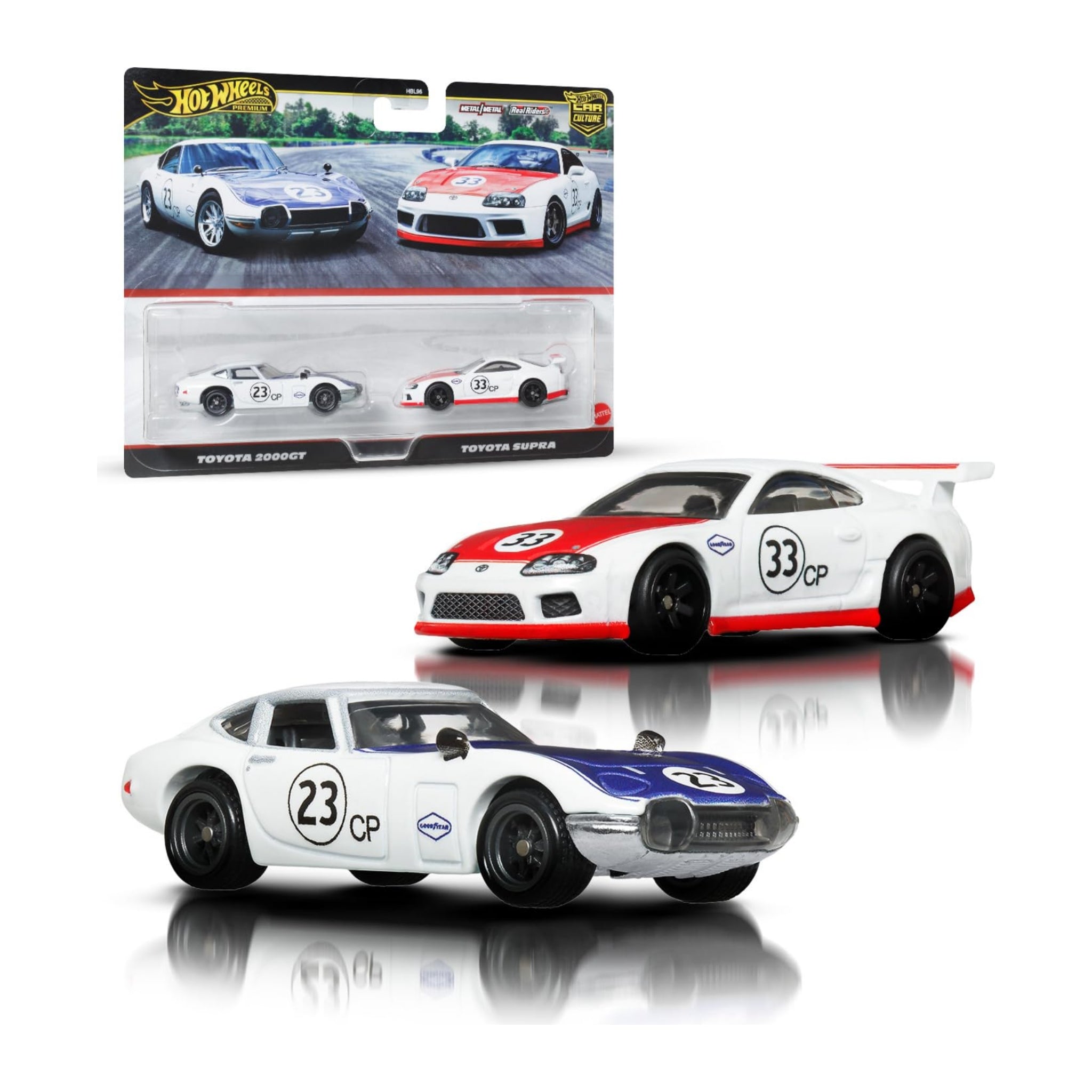 HOT WHEELS PREMIUM TWIN PACK TOYOTA 2000GT + TOYOTA SUPRA