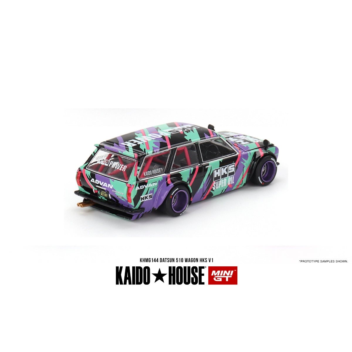 KAIDO HOUSE x MINI GT DATSUN KAIDO 510 HKS V1 KHMG144 #144