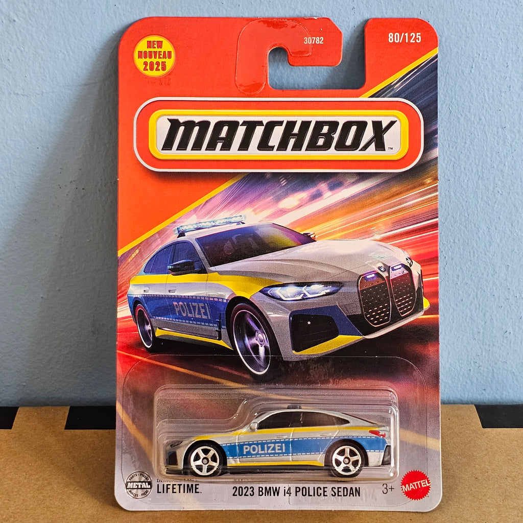 MATCHBOX 2023 BMW i4 POLICE SEDAN DASH L 2025