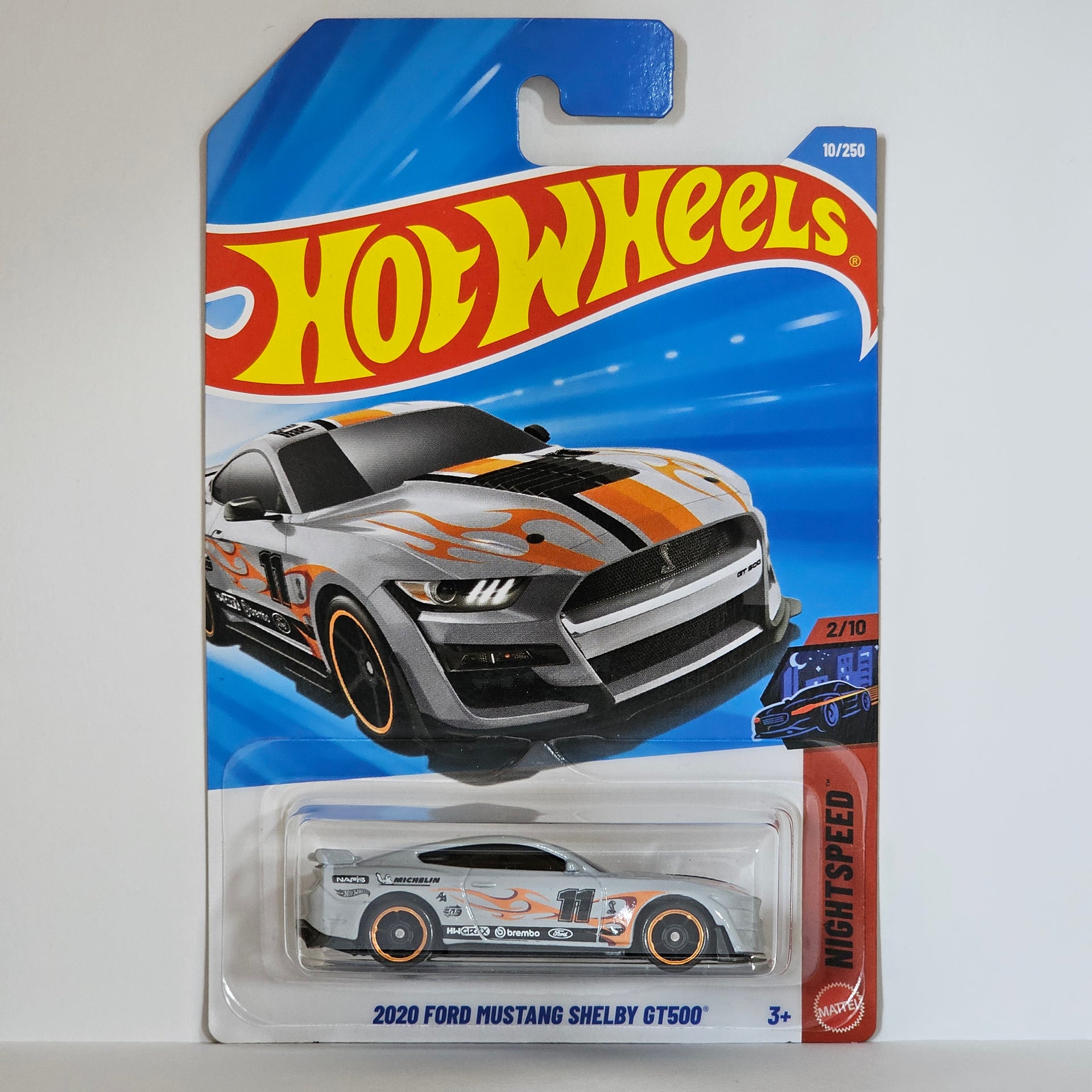 Hot Wheels 2020 Ford Mustang Shelby GT500 [arancione], Mustang 60 Serie 2/5, scala 1:64 pressofuso