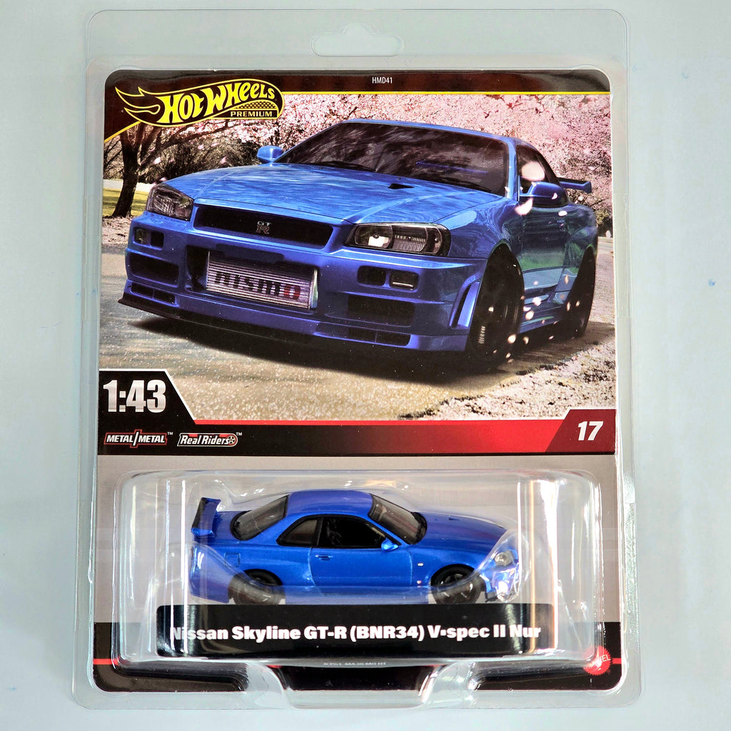 HOT WHEELS PREMIUM SCALE 1:43 NISSAN SKYLINE GT-R (BNR34) V-SPEC II 2025