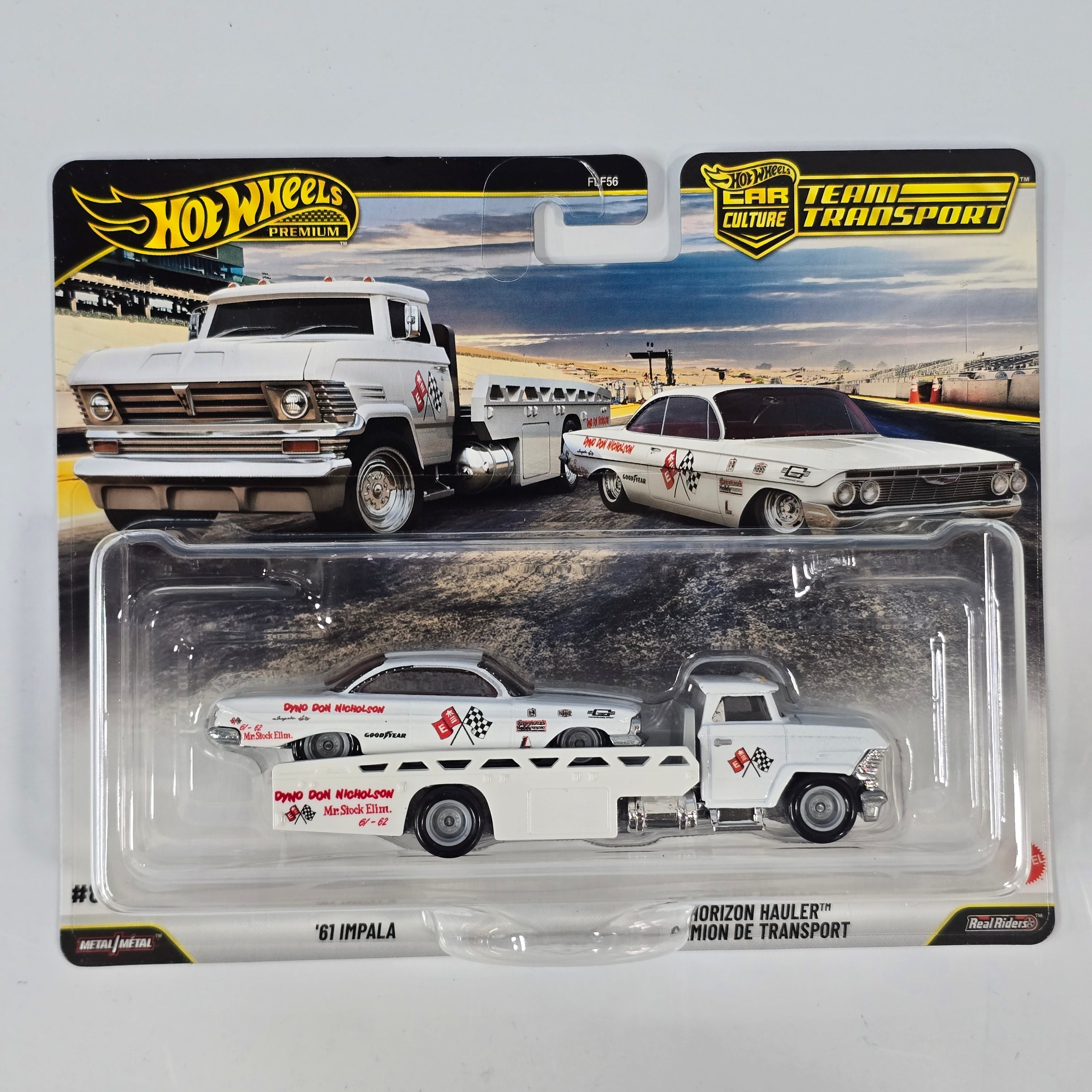 HOT WHEELS PREMIUM TEAM TRANSPORT '61 IMPALA + HORIZON HAULER #87