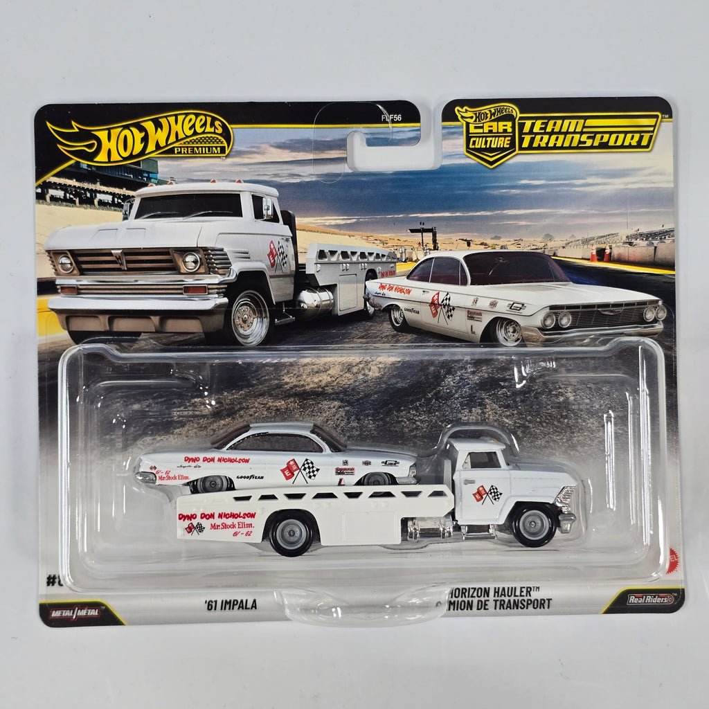 HOT WHEELS PREMIUM TEAM TRANSPORT '61 IMPALA + HORIZON HAULER #87 DASH J 2025