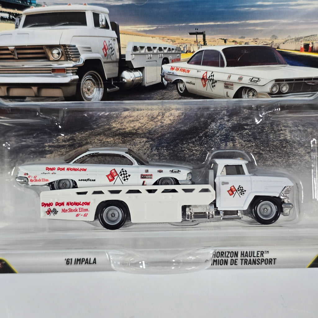 HOT WHEELS PREMIUM TEAM TRANSPORT '61 IMPALA + HORIZON HAULER #87 DASH J 2025