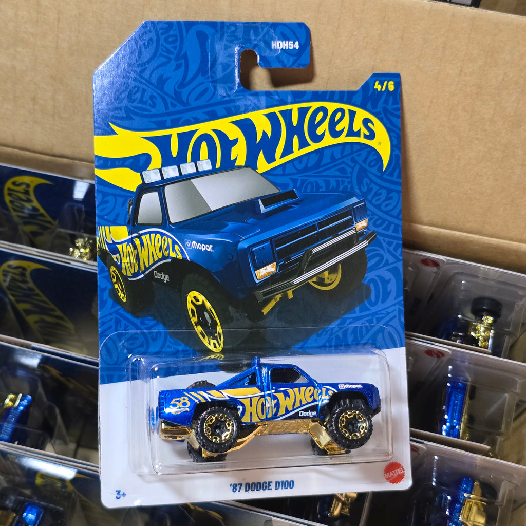 HOT WHEELS 2025 Hot Wheels 58th ANNIVERSARY BLUE AND GOLD CHROME PEARL SET OF 6PCS WITH CHASE
