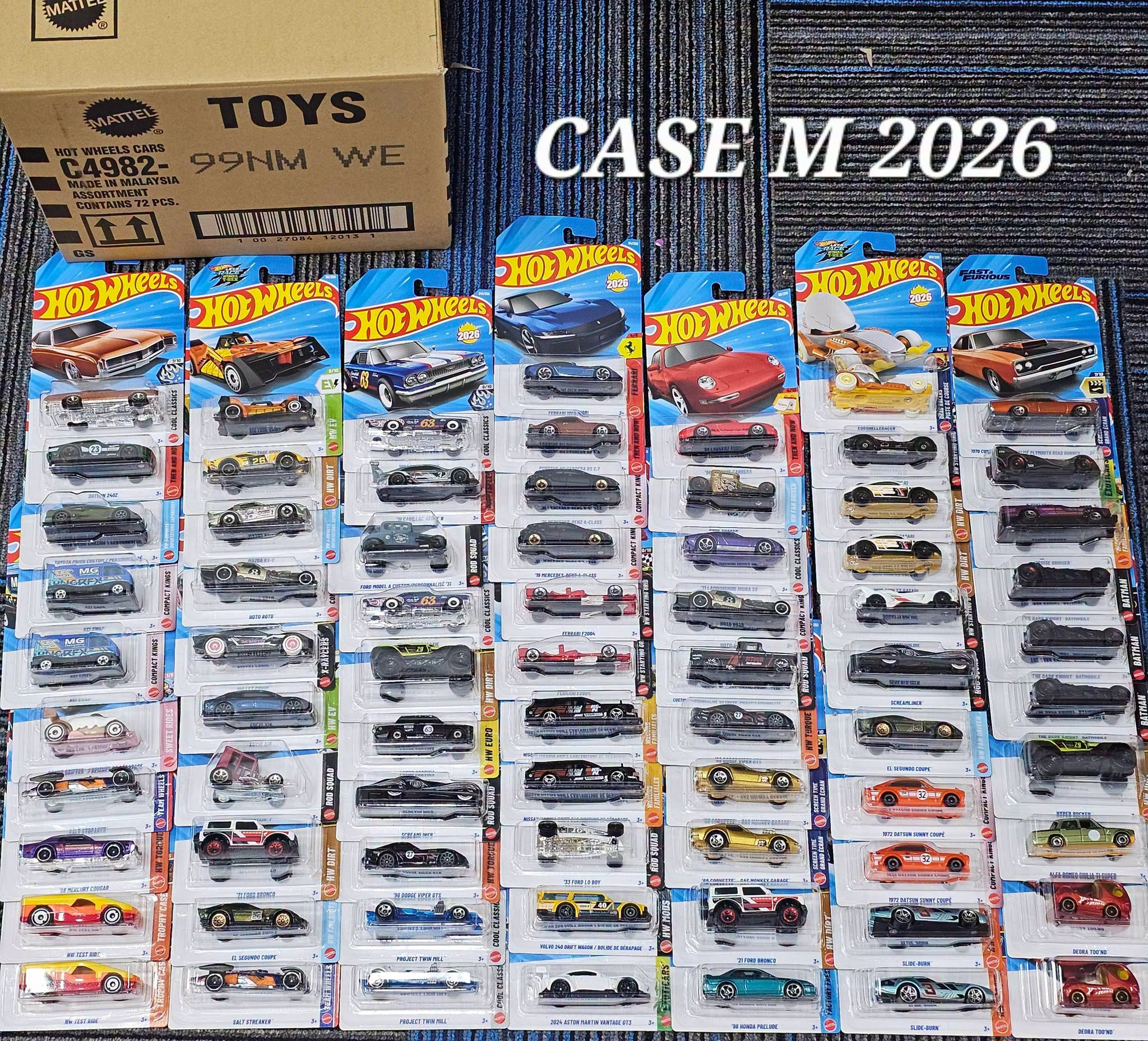 HOT WHEELS MAINLINE CASE M 2026 72pcs IN SEALED BOX