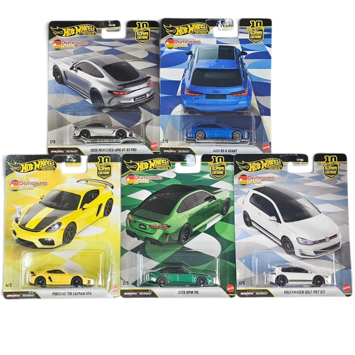 HOT WHEELS PREMIUM DEUTSCHLAND COMPLETE SET OF 5PCS