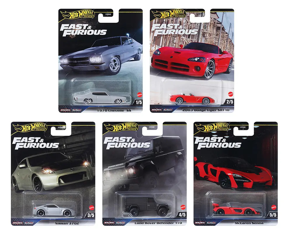 COMPLETE SET 5PCS HOT WHEELS FAST & FURIOUS PREMIUM 2024 DASH J