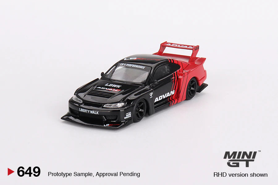 MINI GT LB-SUPER SILHOUETTE NISSAN S15 SILVIA ADVAN MIJO EXCLUSIVE BLISTER #649