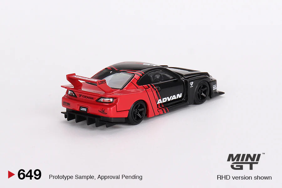 MINI GT LB-SUPER SILHOUETTE NISSAN S15 SILVIA ADVAN MIJO EXCLUSIVE BLISTER #649