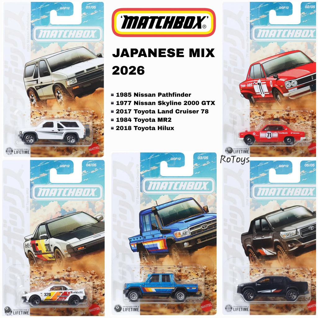 COMPLETE SET MATCHBOX JAPANESE MIX 2026 5PCS