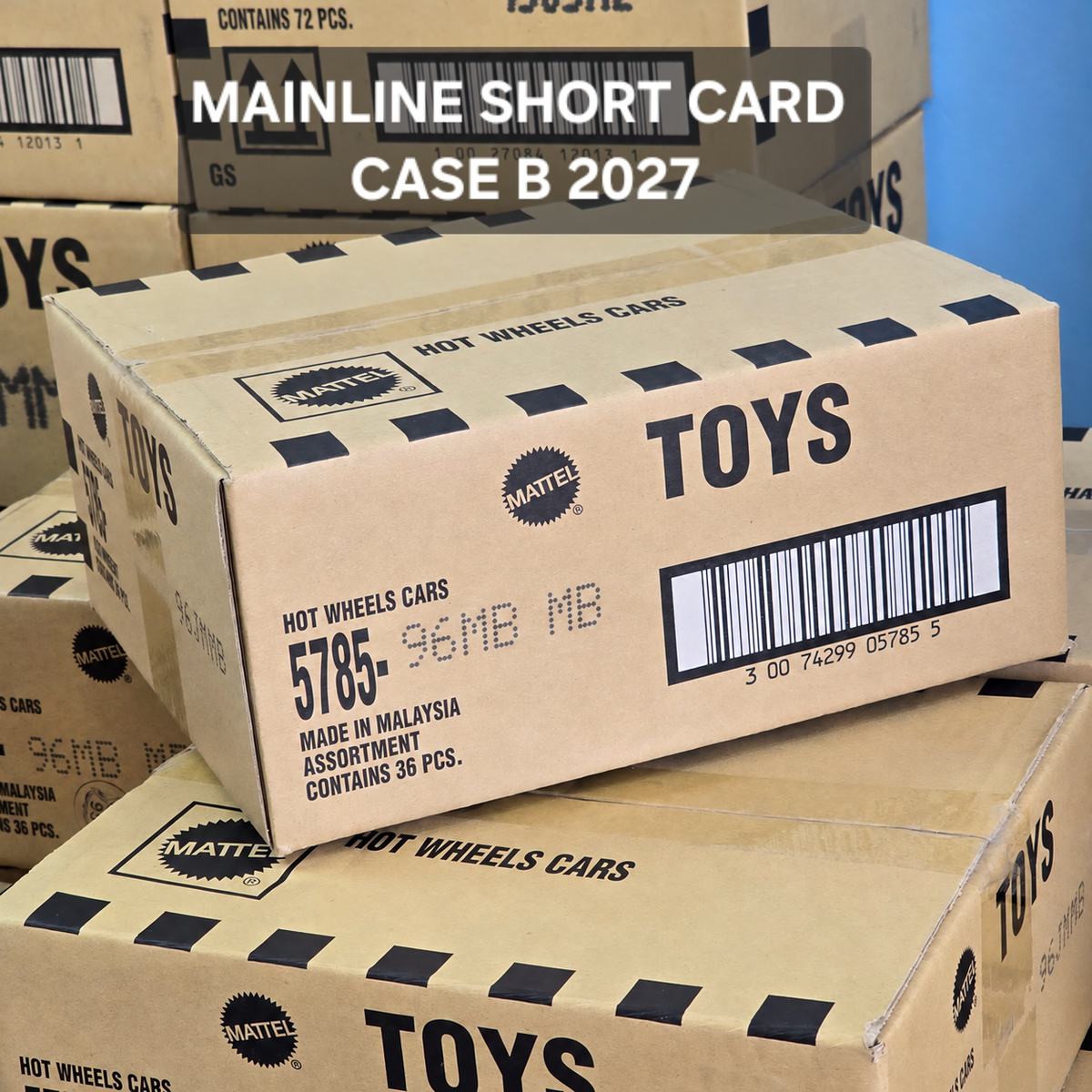 HOT WHEELS MAINLINE CASE B 2027 36pcs SHORT CARD IN SEALED BOX