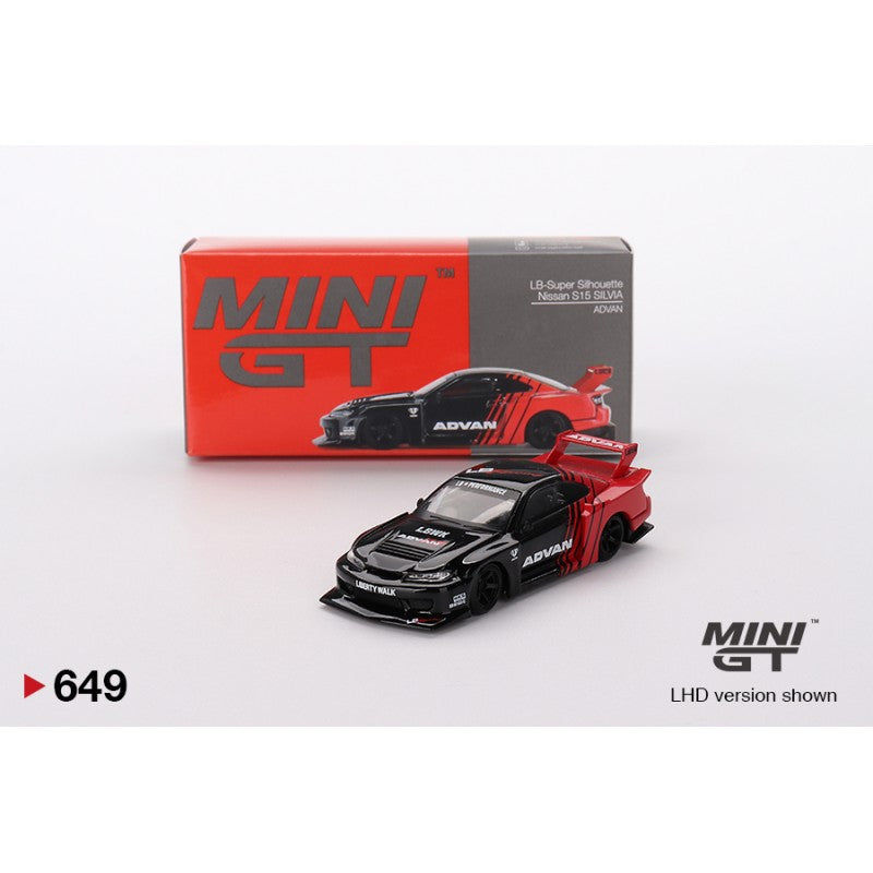 MINI GT LB-SUPER SILHOUETTE NISSAN S15 SILVIA ADVAN BOX 649