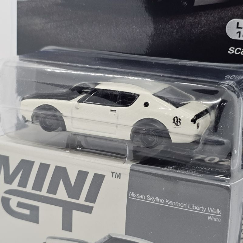 MINI GT NISSAN SKYLINE KENMERI LIBERTY WALK WHITE MIJO EXCLUSIVE BLISTER #702