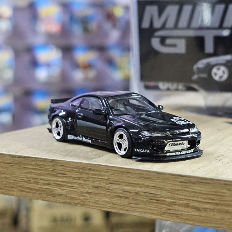 MINI GT NISSAN SILVIA S15 ROCKET BUNNY BLACK PEARL MIJO EXCLUSIVE BLISTER #602