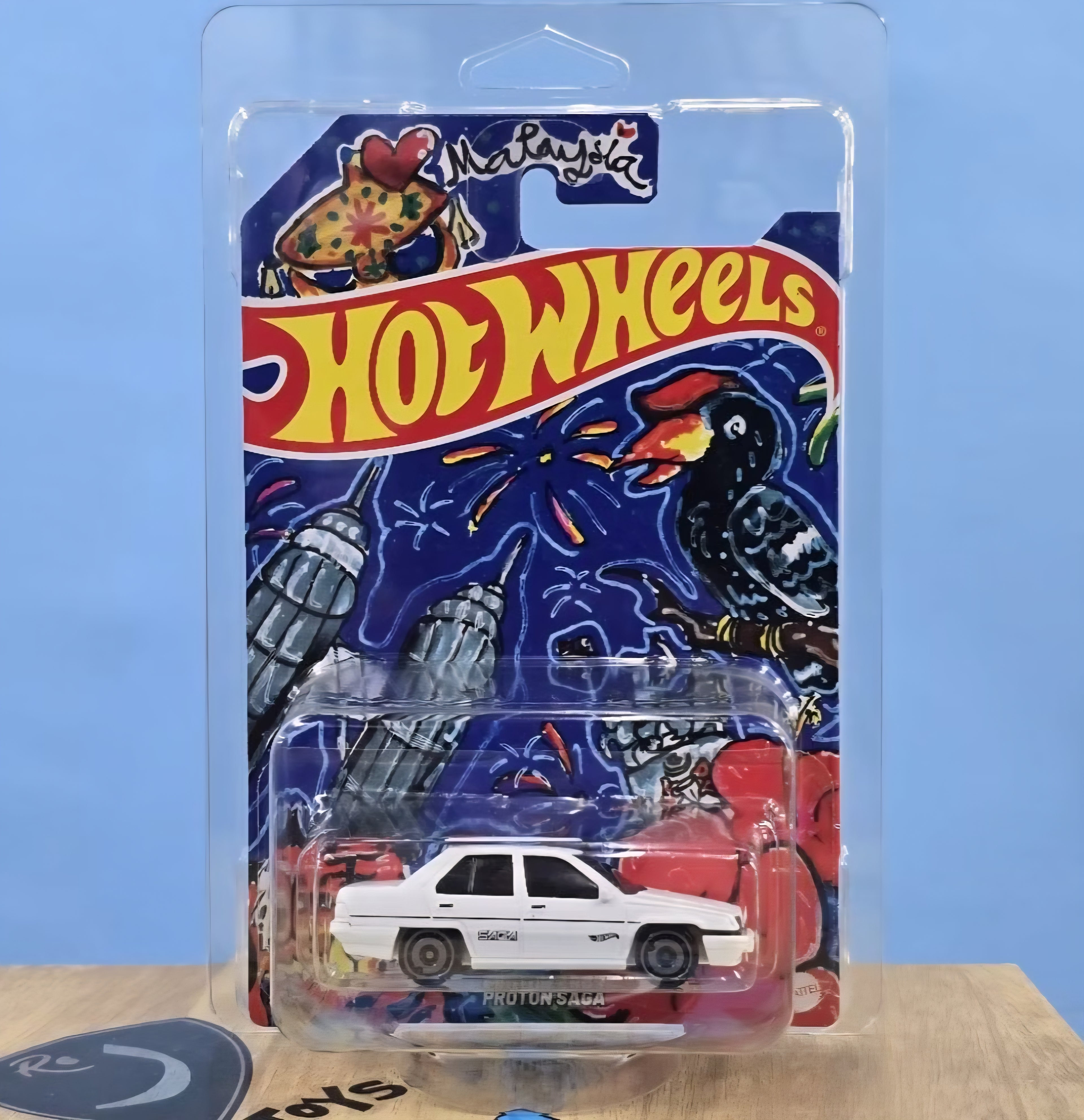HOT WHEELS SAGA BURUNG PUTIH WHITE HORNBILL 2025 WITH CARD PROTECTOR