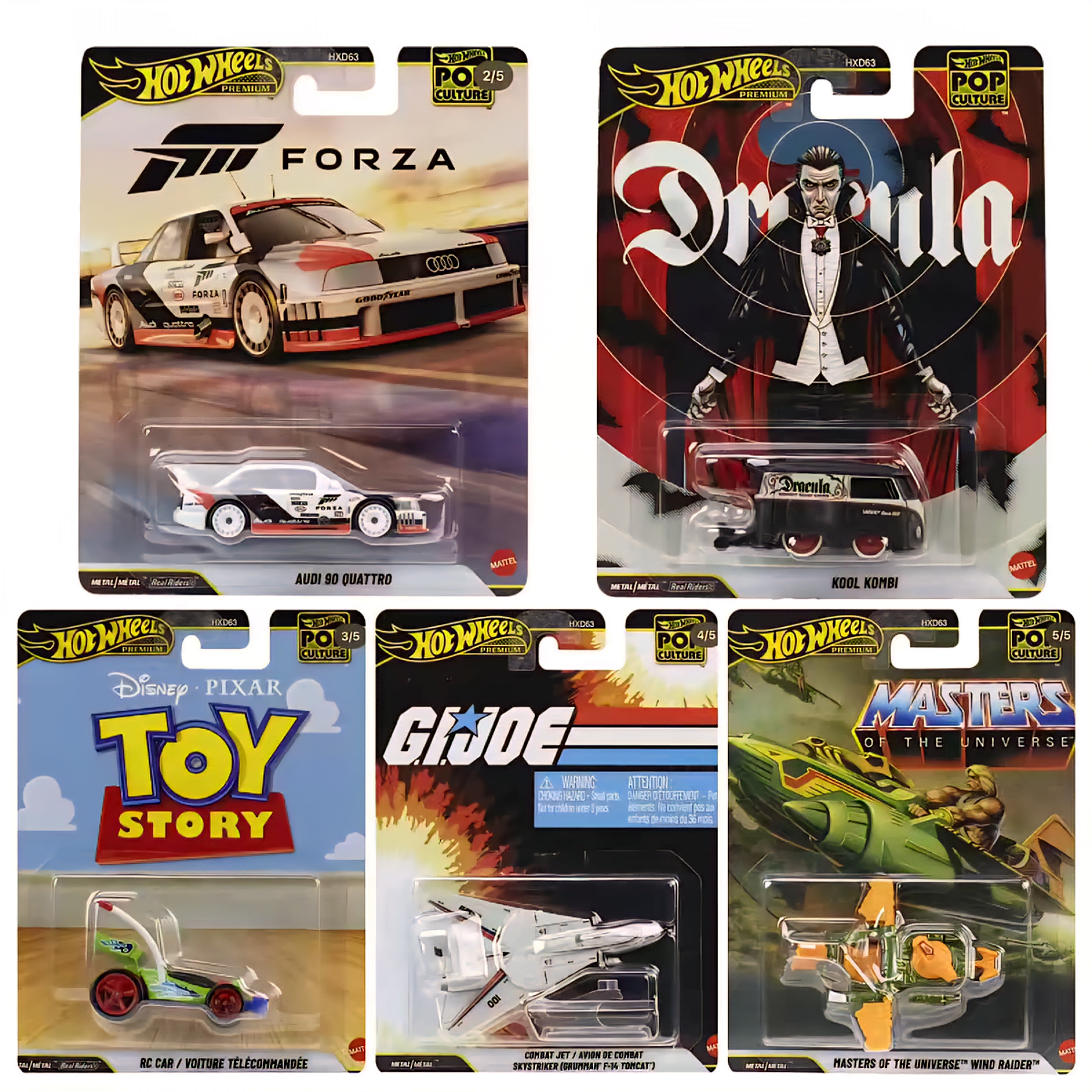 HOT WHEELS PREMIUM POP CULTURE 2026 COMPLETE SET 5PCS