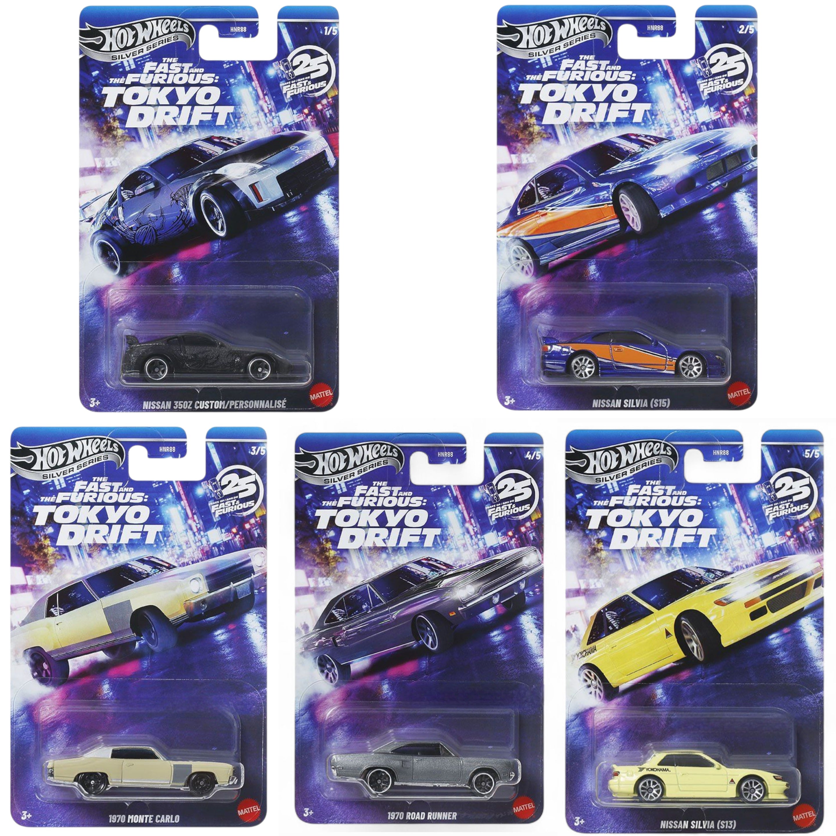 2026 HOT WHEELS EXCLUSIVE SILVER SERIES FAST AND FURIOUS TOKYO DRIFT