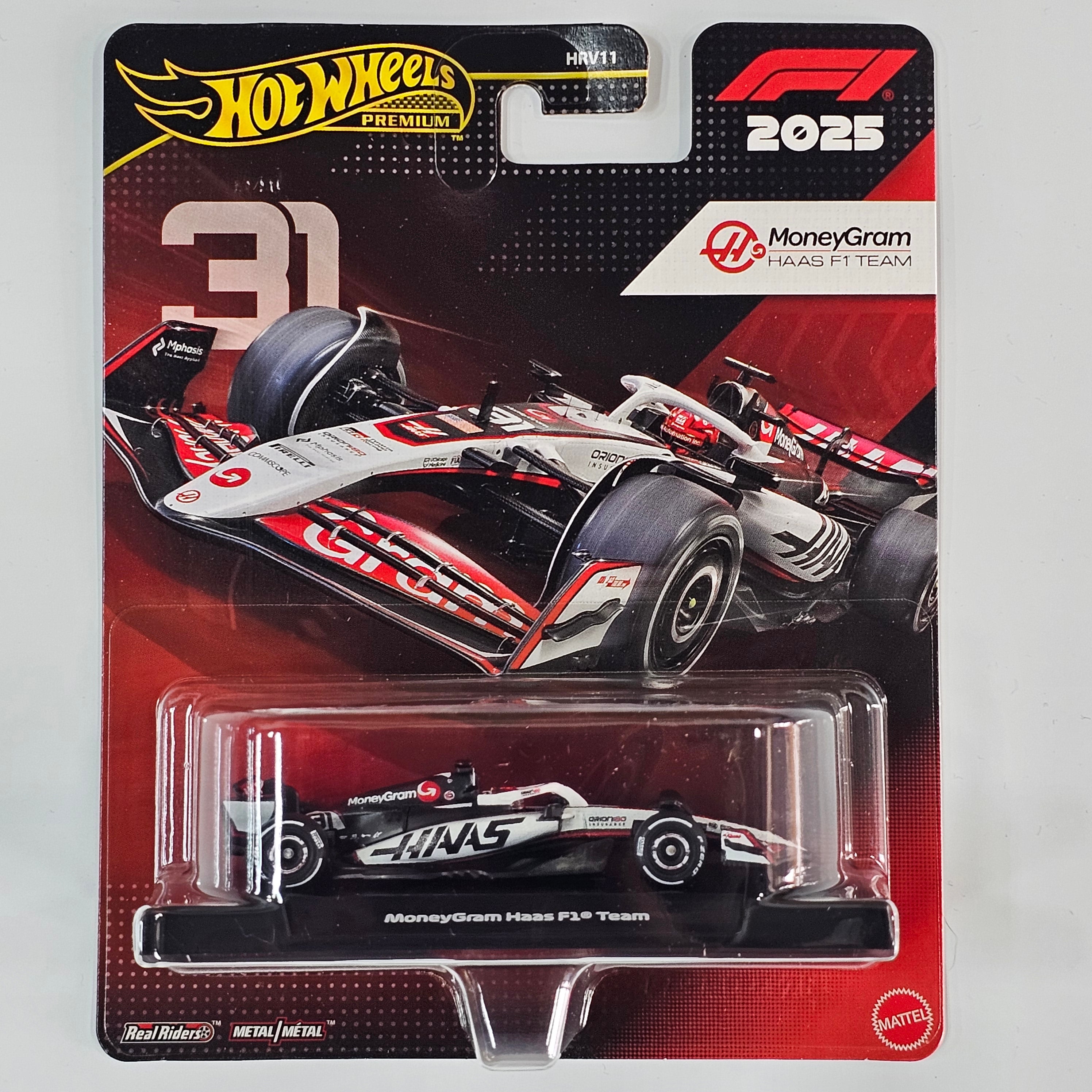 HOT WHEELS PREMIUM FORMULA 1 MONEYGRAM HAAS #31
