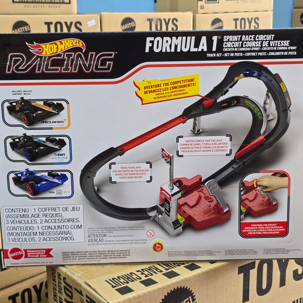HOT WHEELS RACING FORMULA 1 SPRINT RACE CIRCUIT TRACKSET WITH 3 F1 CARS