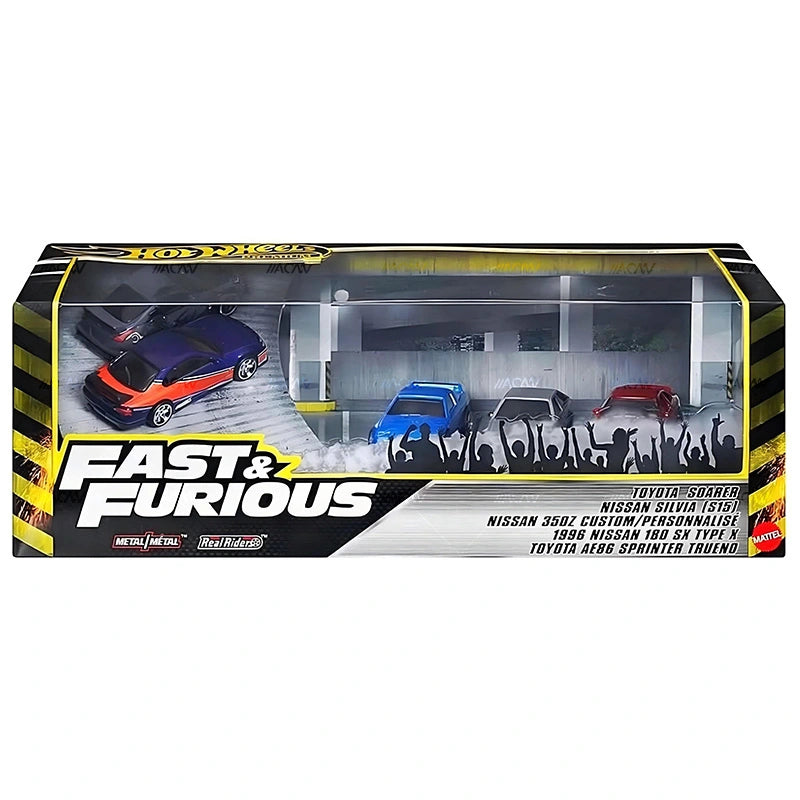 HOT WHEELS PREMIUM BOX SET GARAGE - 5 PCS CAR FAST & FURIOUS