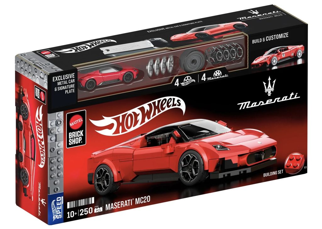 MATTEL BRICK SHOP HOT WHEELS SPEED SERIES MASERATI MC20 BUILDING SET