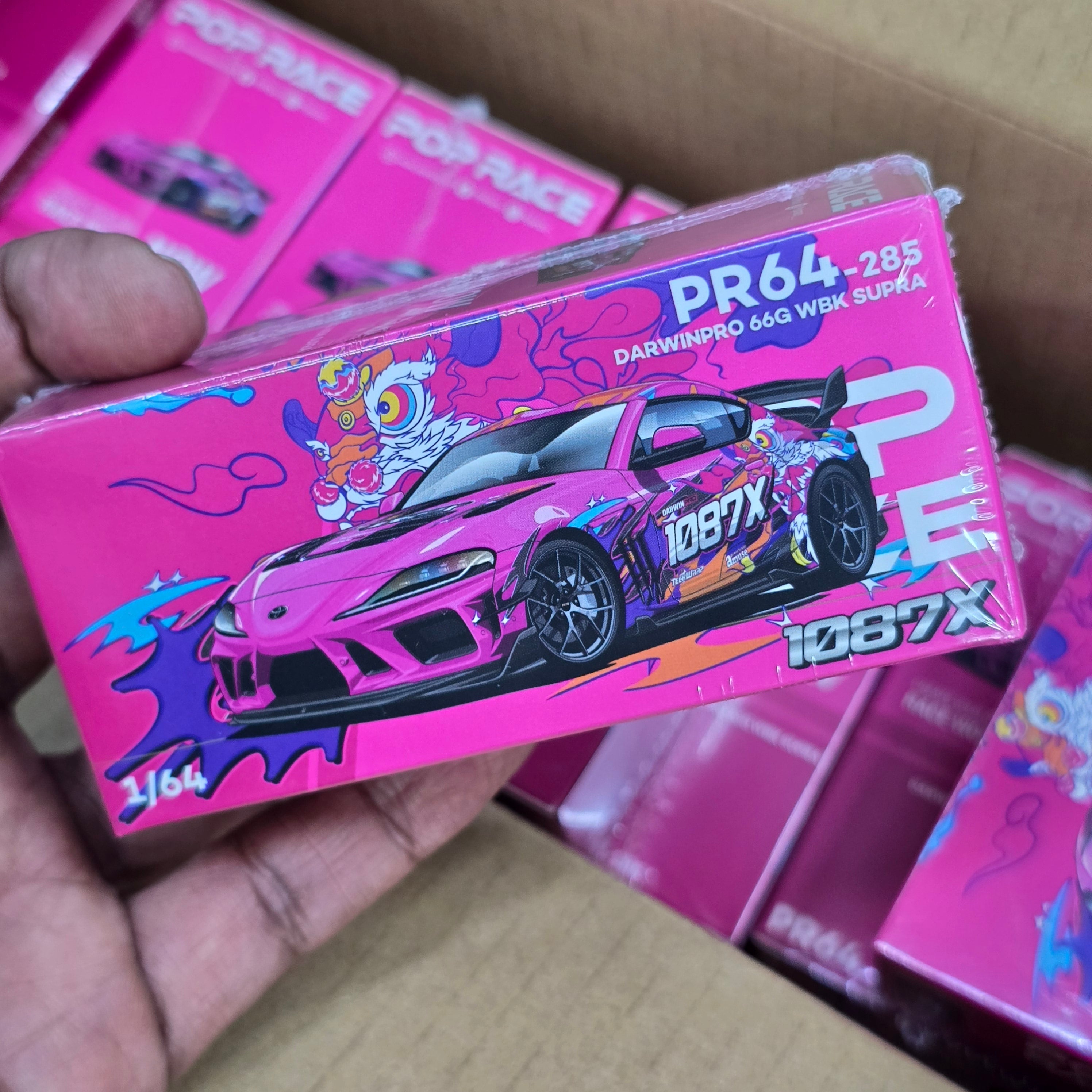 POP RACE 1/64 DARWIN PRO 66G WBK SUPRA (A90) - 1087X LION DANCE EDITION PINK 
SEALED BOX