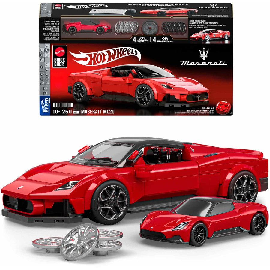 MATTEL BRICK SHOP HOT WHEELS SPEED SERIES MASERATI MC20 BUILDING SET