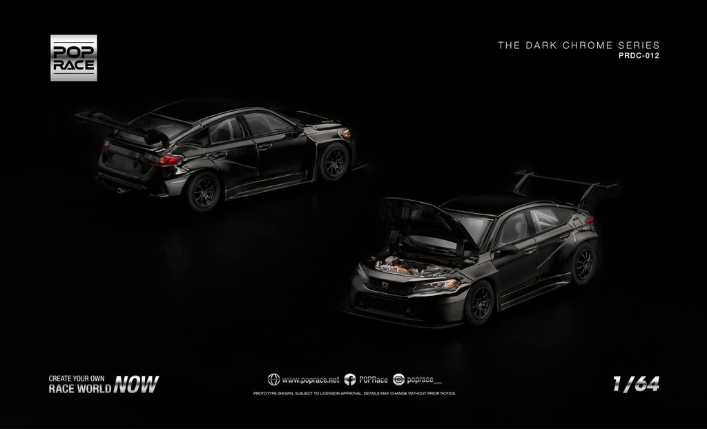 [PRE ORDER] POP RACE HONDA CIVIC TYPE R (FL5) TCR - DARK CHROME CODE PRDC012