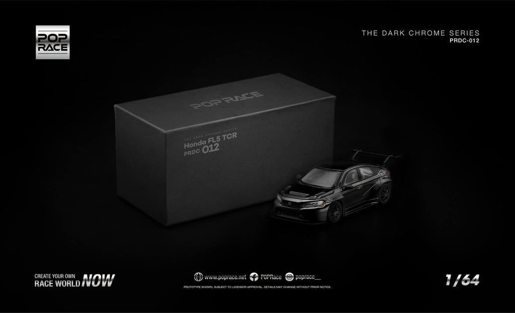 [PRE ORDER] POP RACE HONDA CIVIC TYPE R (FL5) TCR - DARK CHROME CODE PRDC012