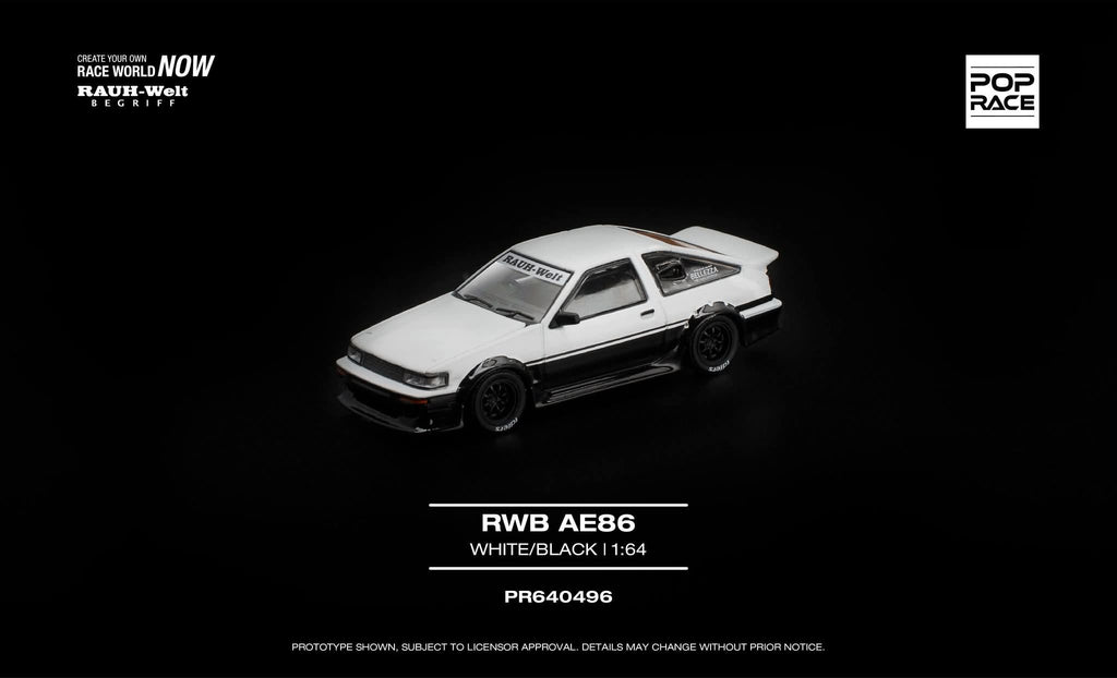 [PRE ORDER] POP RACE AE86 - WHITE BLACK CODE PR640496