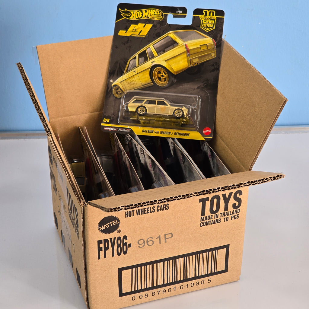HOT WHEELS PREMIUM JAPANESE HISTORICS 5 CASE WITH CHASE 10pcs in BOX