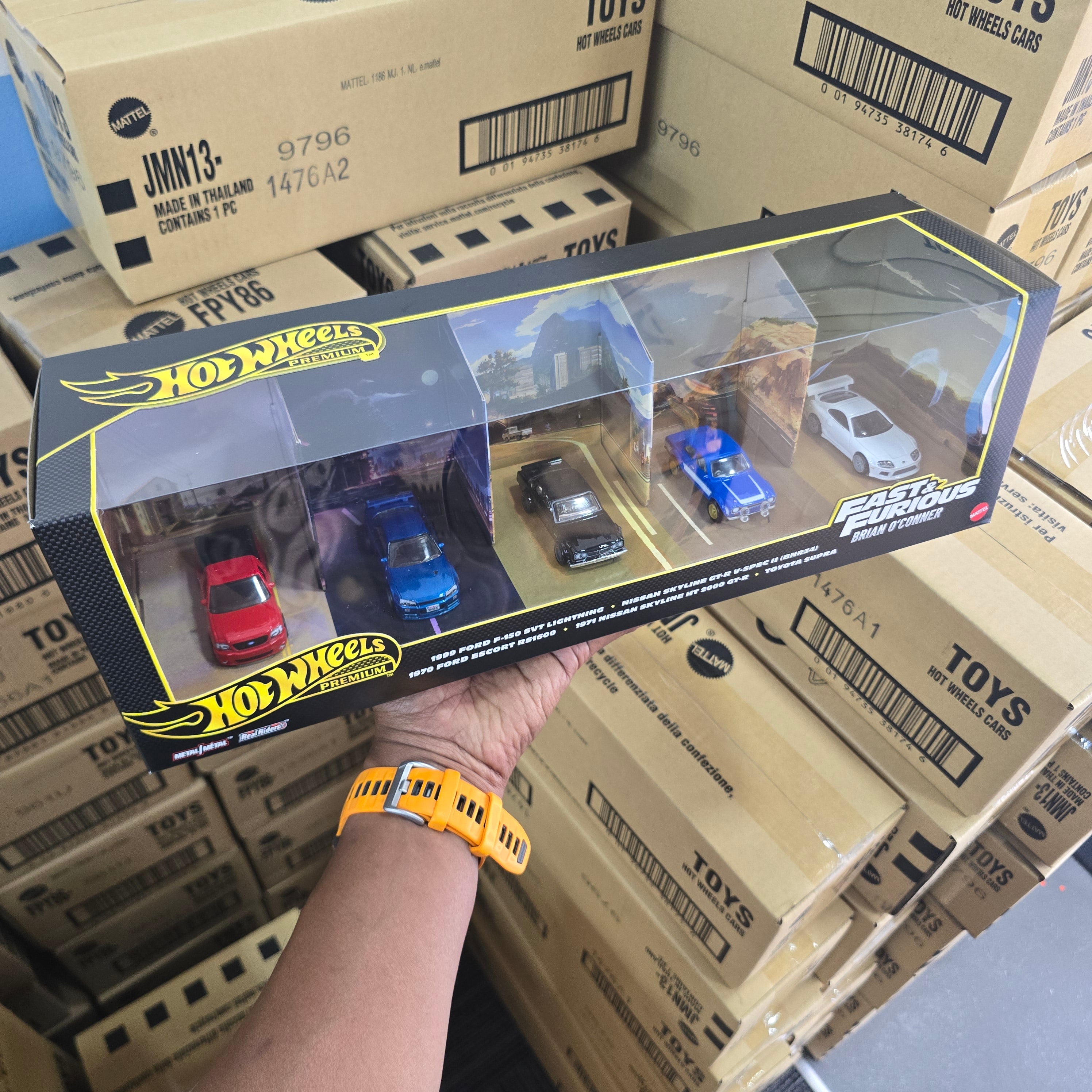 Hot Wheels Premium Fast & Furious – Brian O'Conner 5-Car Diorama Set