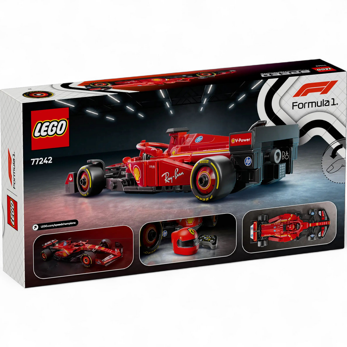 Shell Racing Lego Set LEGO 77242 Ferrari Shell SF-24 F1® Race Car 275pcs – Layan Hobby By Ro Toys