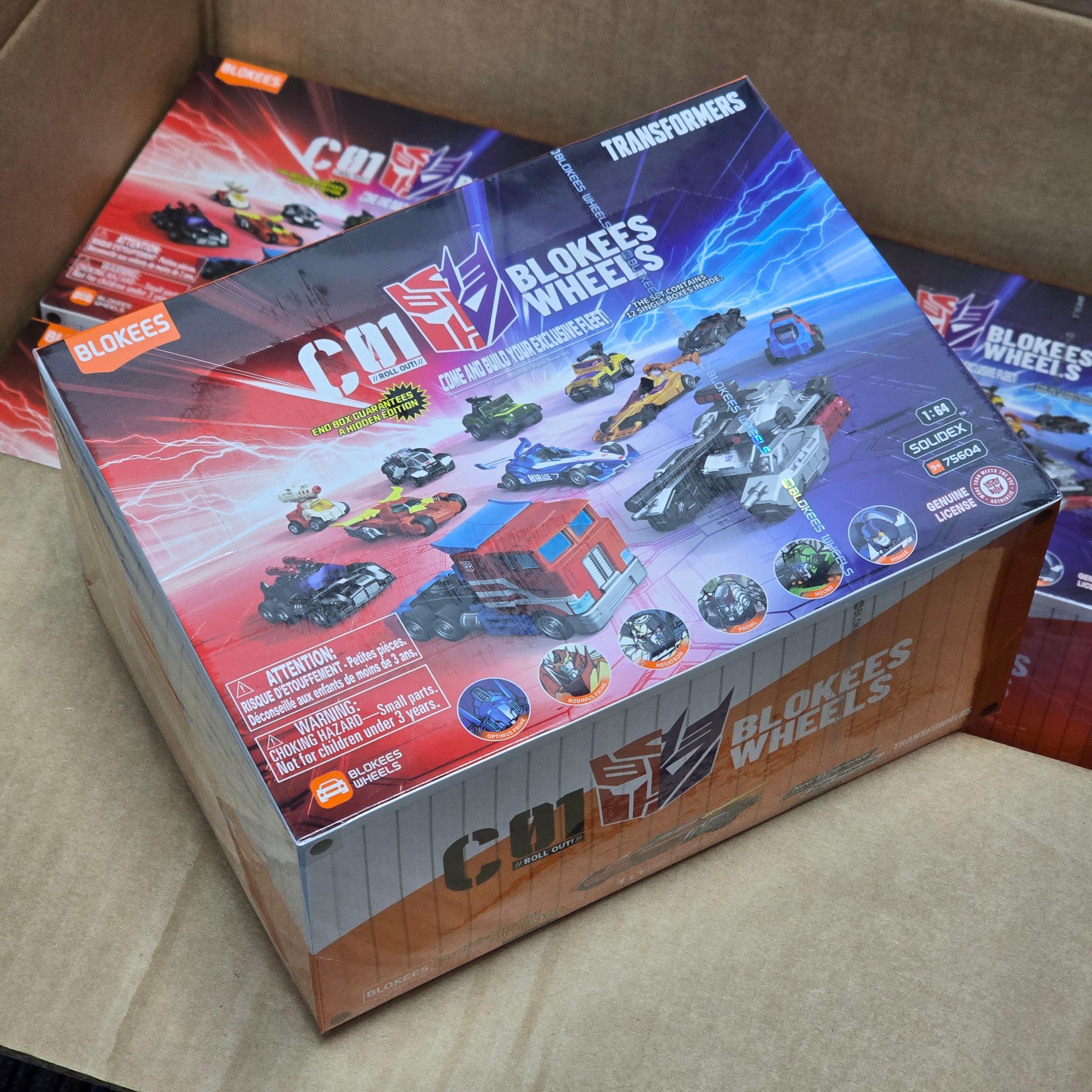 BLOKEES TRANSFORMERS WHEELS C01 ROLL OUT COMPLETE SET BOX OF 12 MODELS