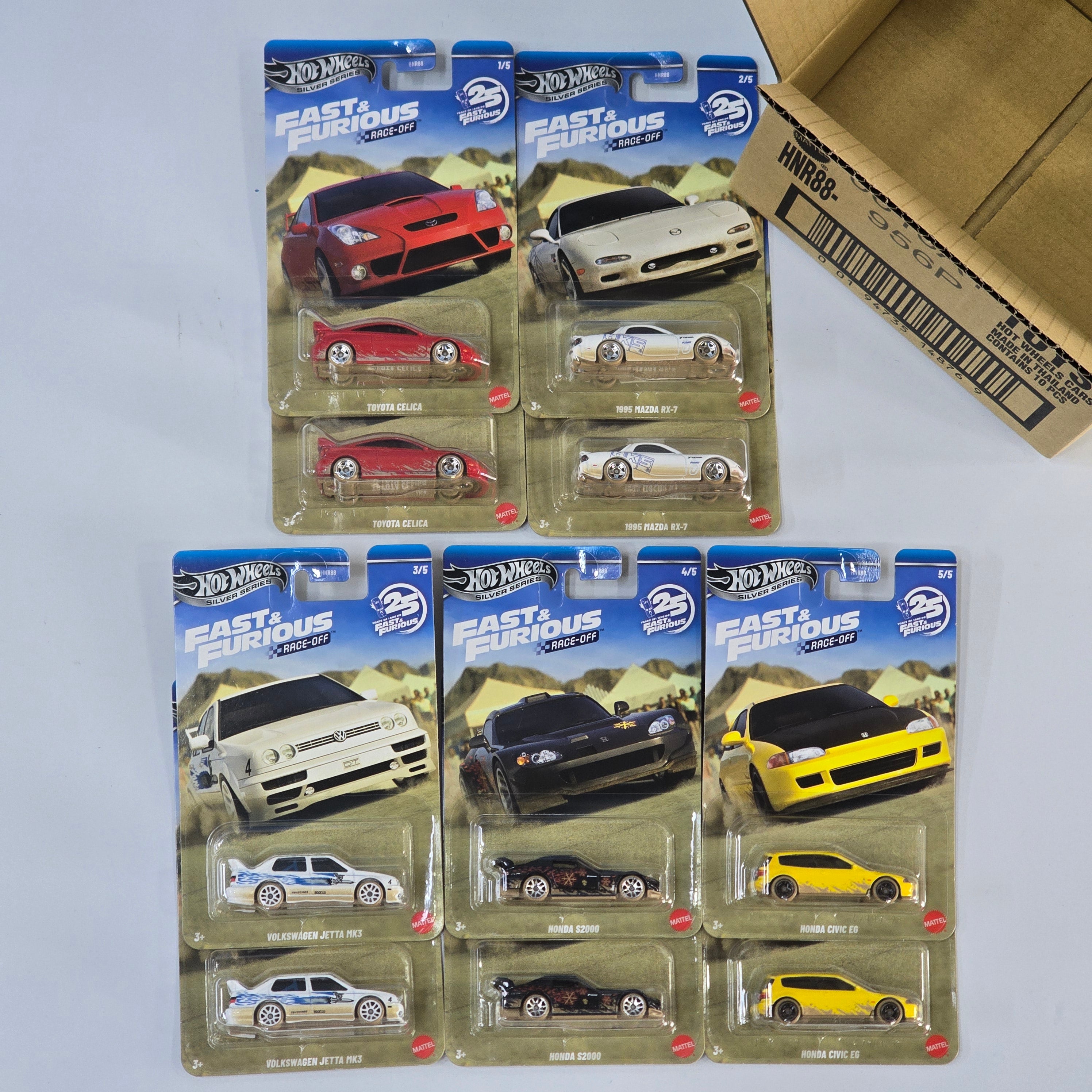 HOT WHEELS SILVER SERIES CASE FAST AND FURIOUS RACE OFF 2026 COMPLETE SEALED BOX OF 10PCS