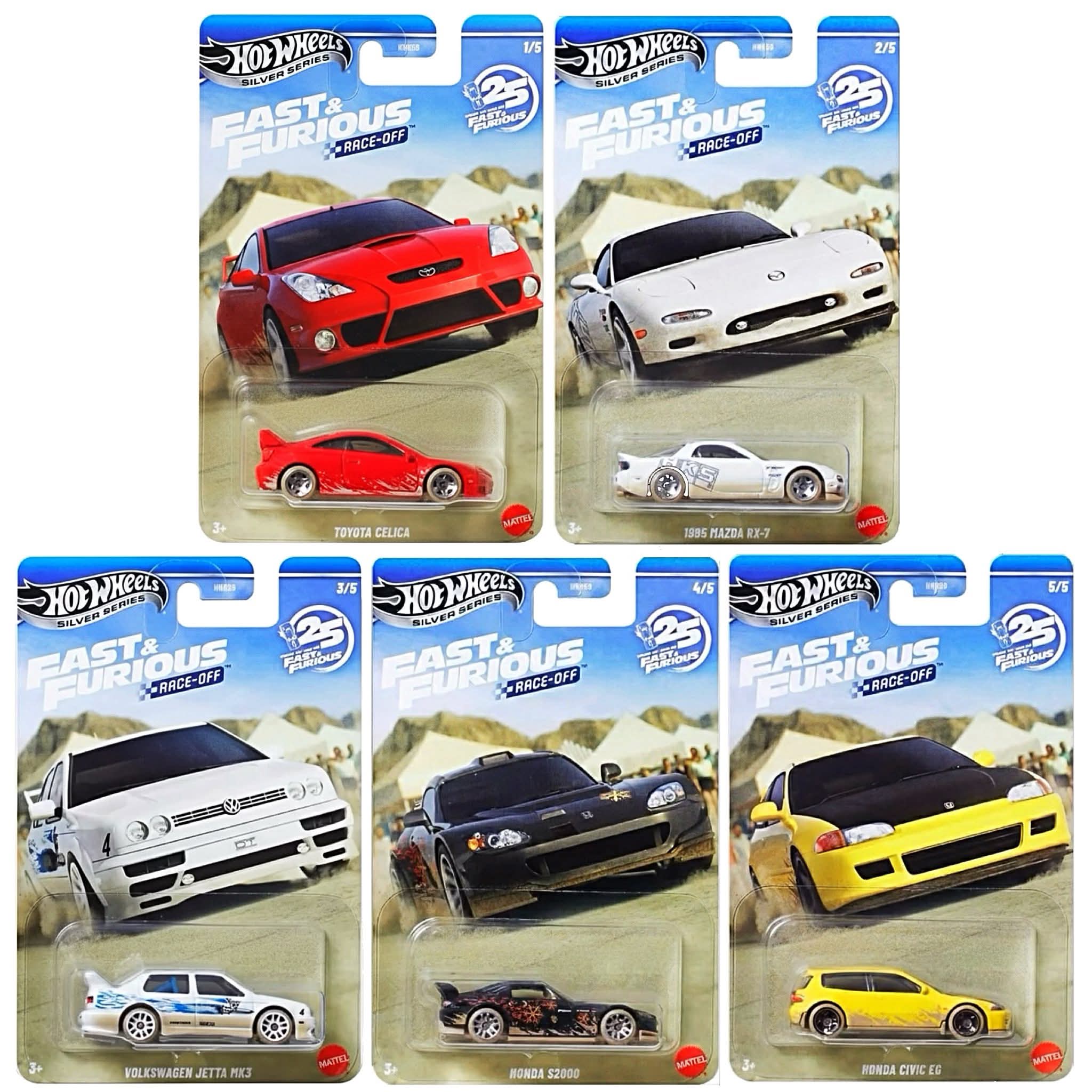[PRE ORDER] HOT WHEELS EXCLUSIVE SILVER SERIES FAST AND FURIOUS RACE OFF 2026 COMPLETE SET 5PCS
