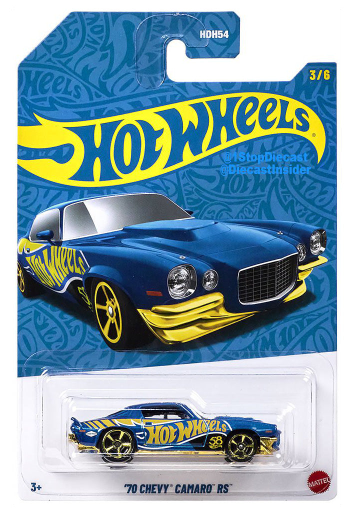 [PRE ORDER] HOT WHEELS SILVER SERIES ANNIVERSARY BLUE AND GOLD CHROME PEARL SET OF 5PCS