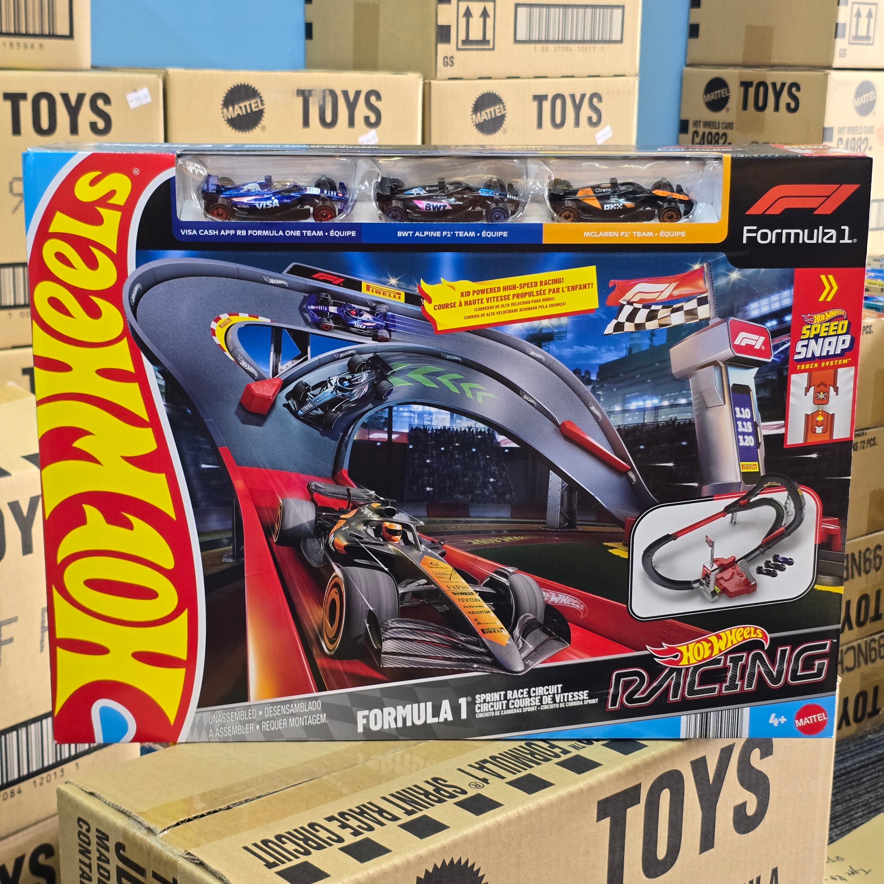 HOT WHEELS RACING FORMULA 1 SPRINT RACE CIRCUIT TRACKSET WITH 3 F1 CARS