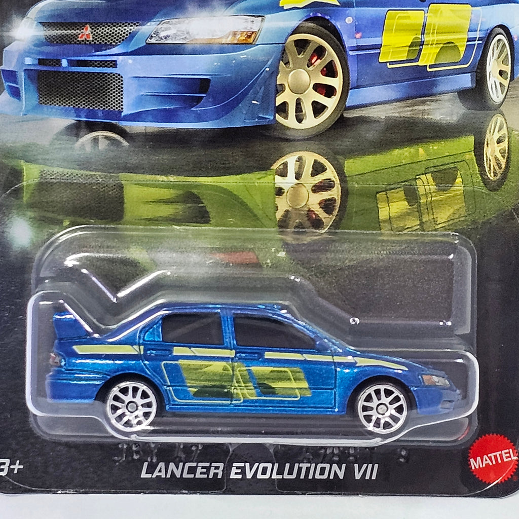2025 HOT WHEELS LANCER EVOLUTION VII EXCLUSIVE SILVER SERIES FAST AND FURIOUS GRAPHIC REMIX