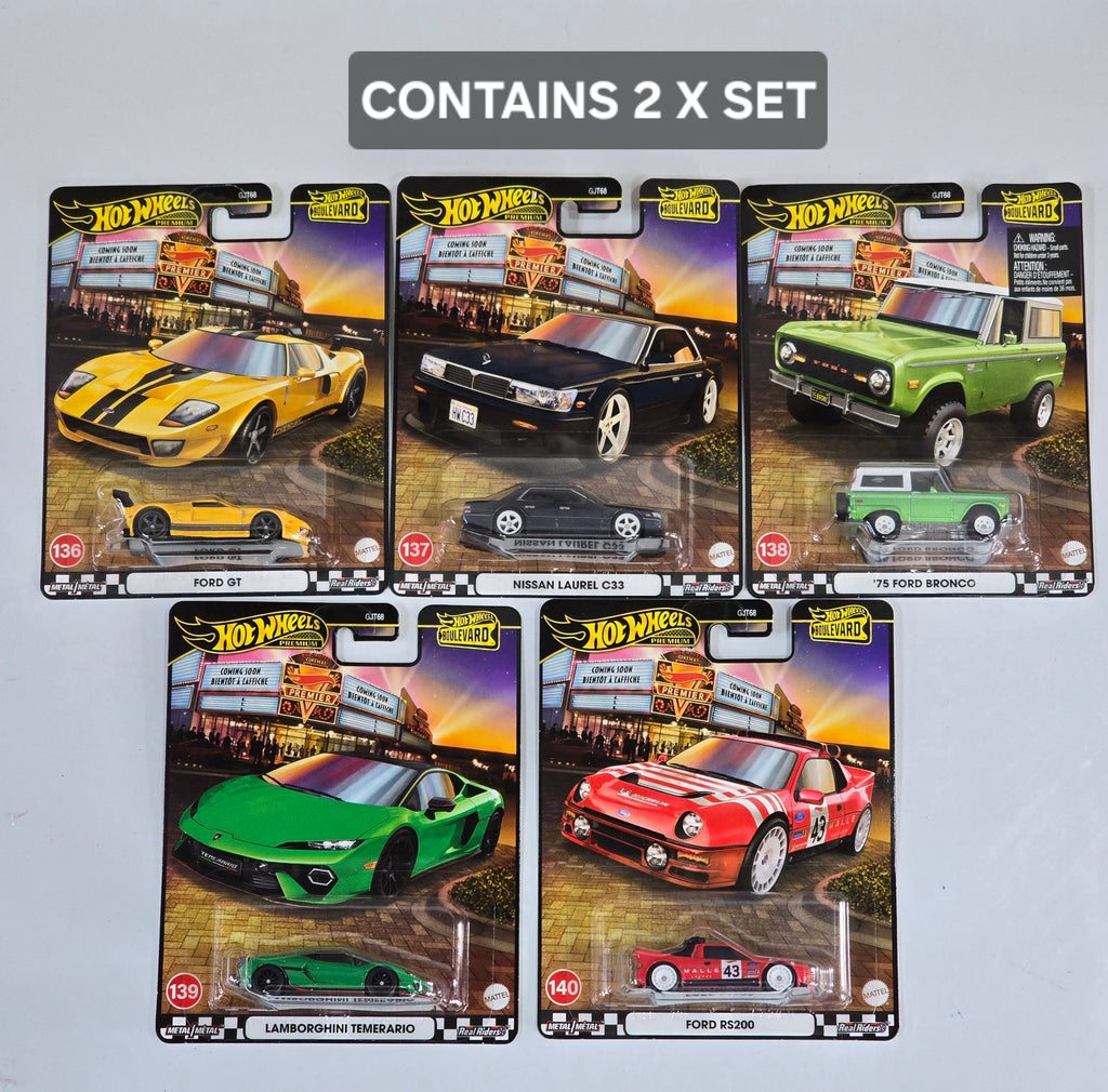 HOT WHEELS PREMIUM CASE BOULEVARD MIX E 2025 COMPLETE SEALED BOX OF 10PCS
