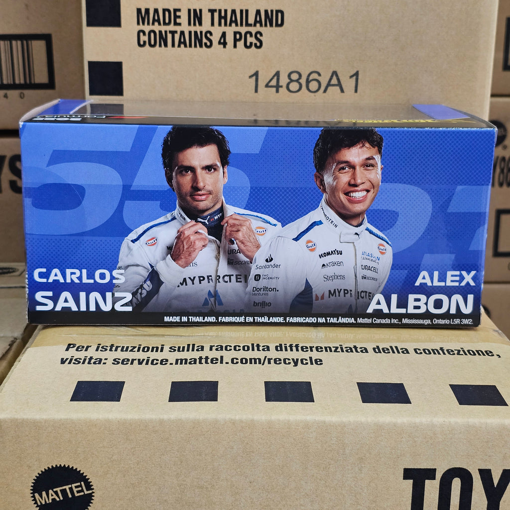 HOT WHEELS PREMIUM WILLIAMS F1 TEAM TWIN BOX 2025 ALBON & SAINT