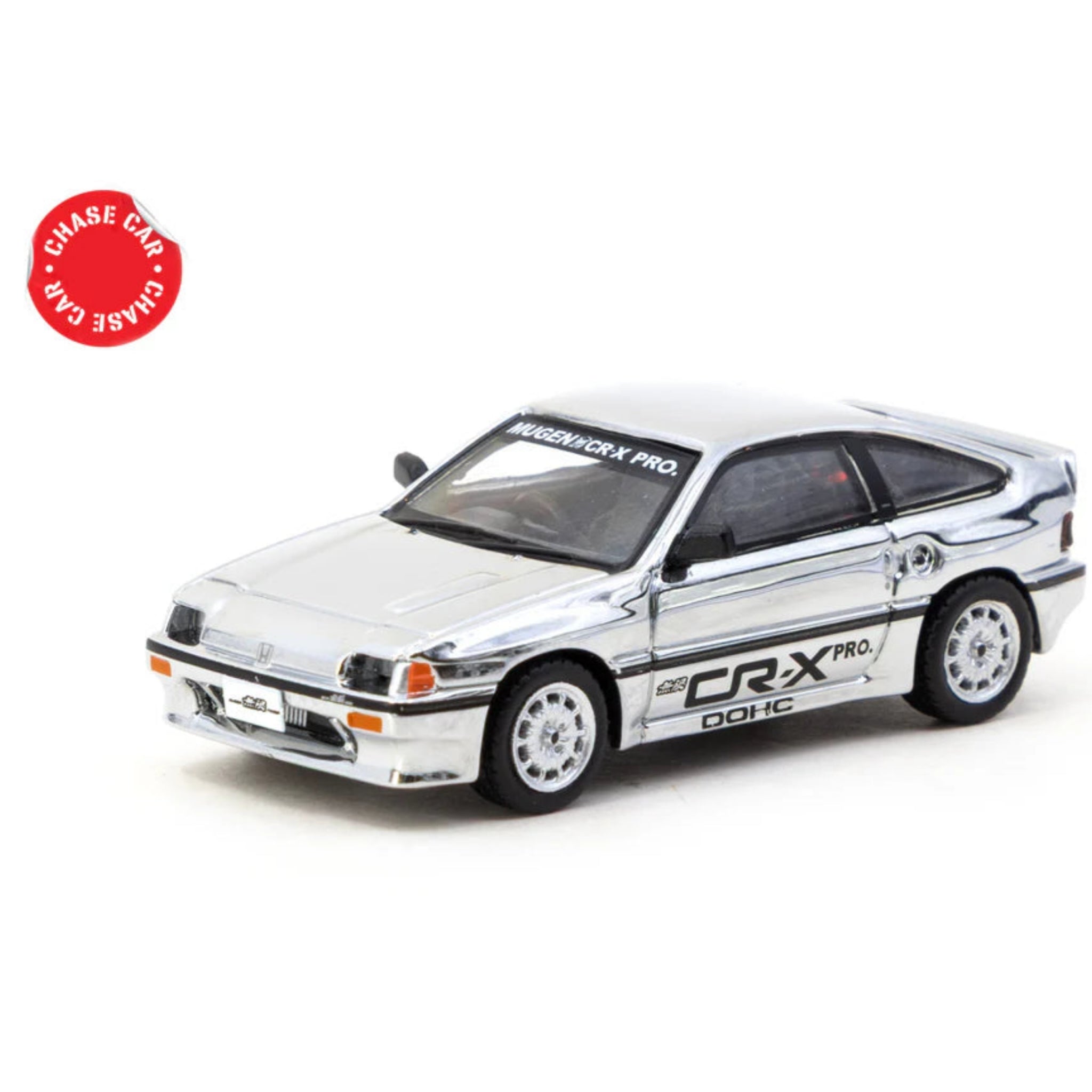 TARMAC WORKS 1/64 HONDA Ballade Sports MUGEN CR-X PRO Silver Model Car with Trading Cards Combo Set