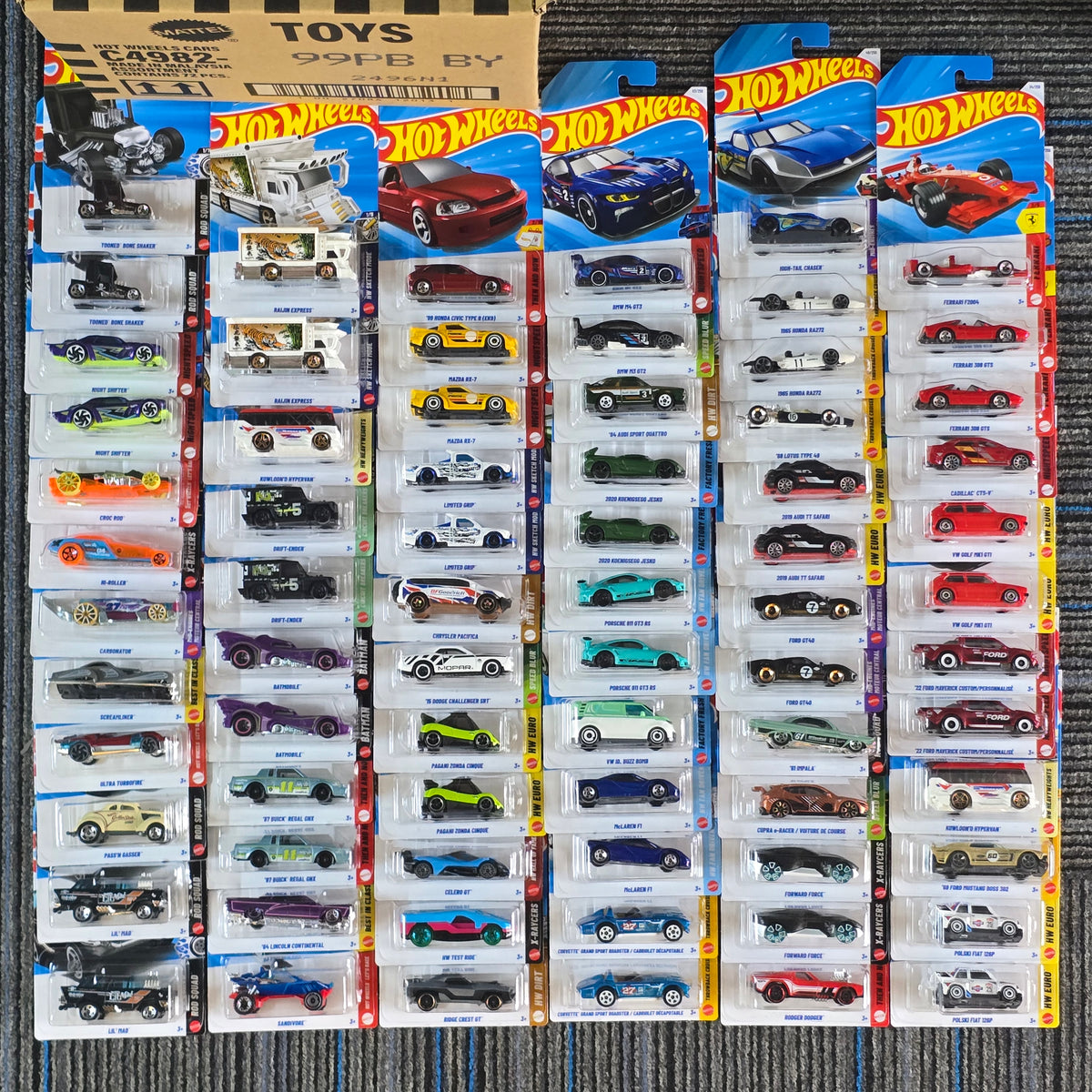 HOT WHEELS MAINLINE CASE B 2027 72pcs IN SEALED BOX