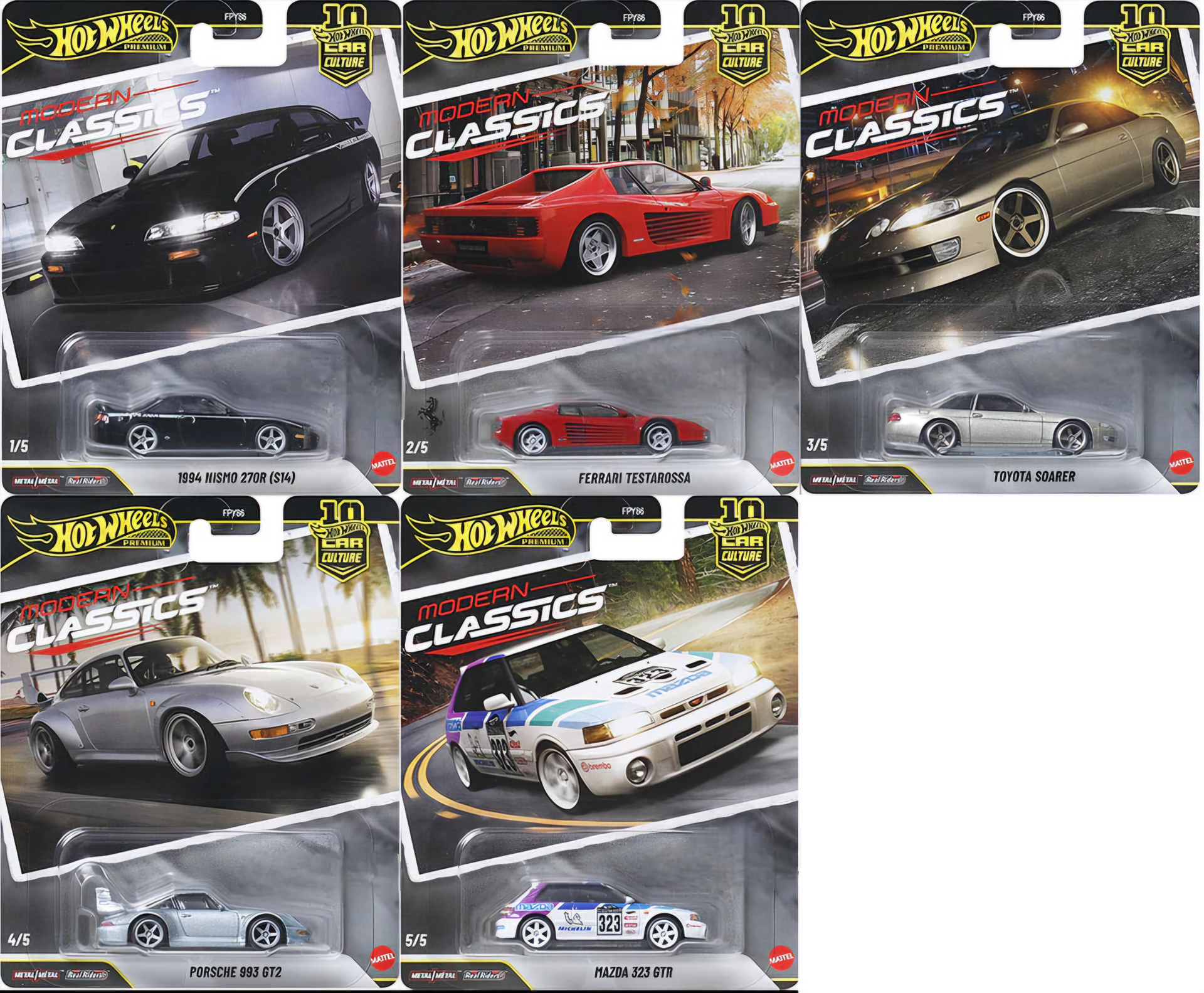 HOT WHEELS PREMIUM MODERN CLASSIC 2026 COMPLETE SET 5PCS – Layan