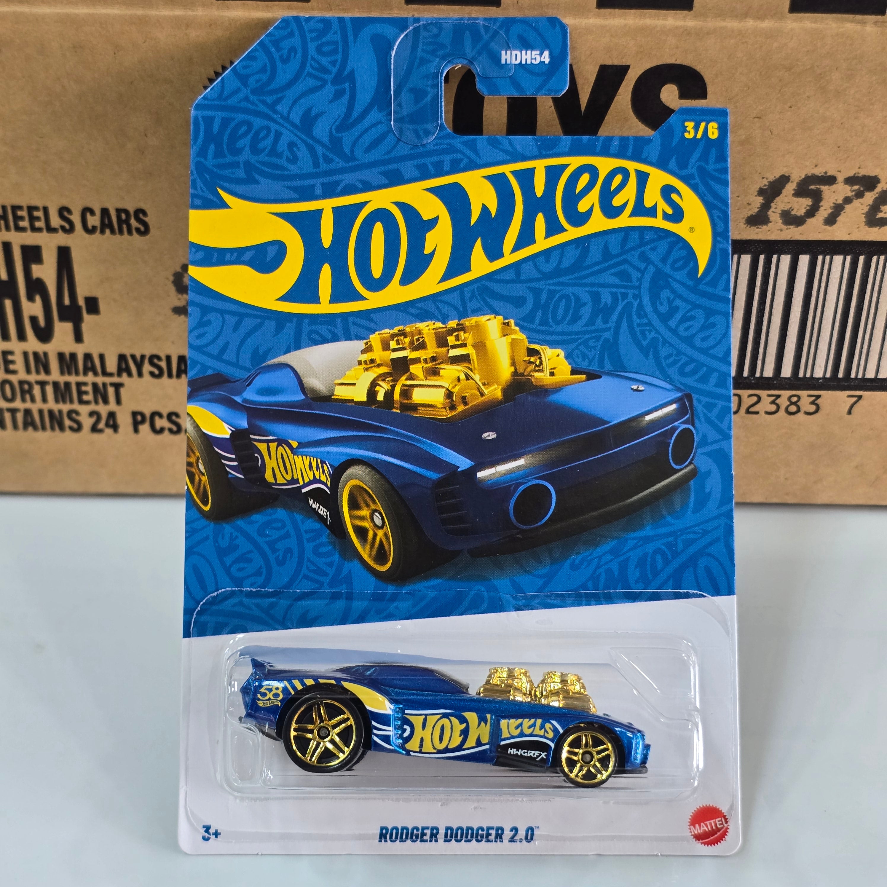 HOT WHEELS 2026 58th ANNIVERSARY BLUE AND GOLD CHROME PEARL COMPLETE SET DASH K