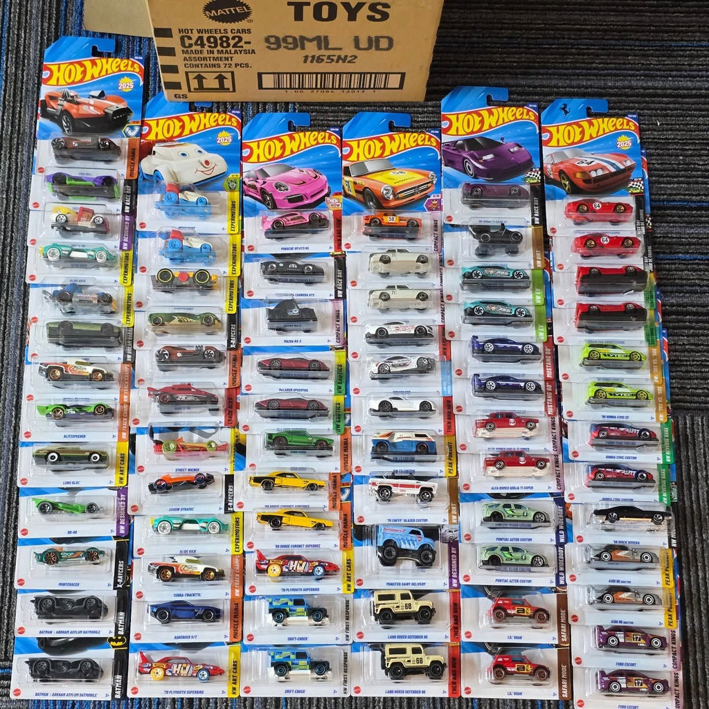 HOT WHEELS MAINLINE CASE L 2025 72pcs IN SEALED BOX