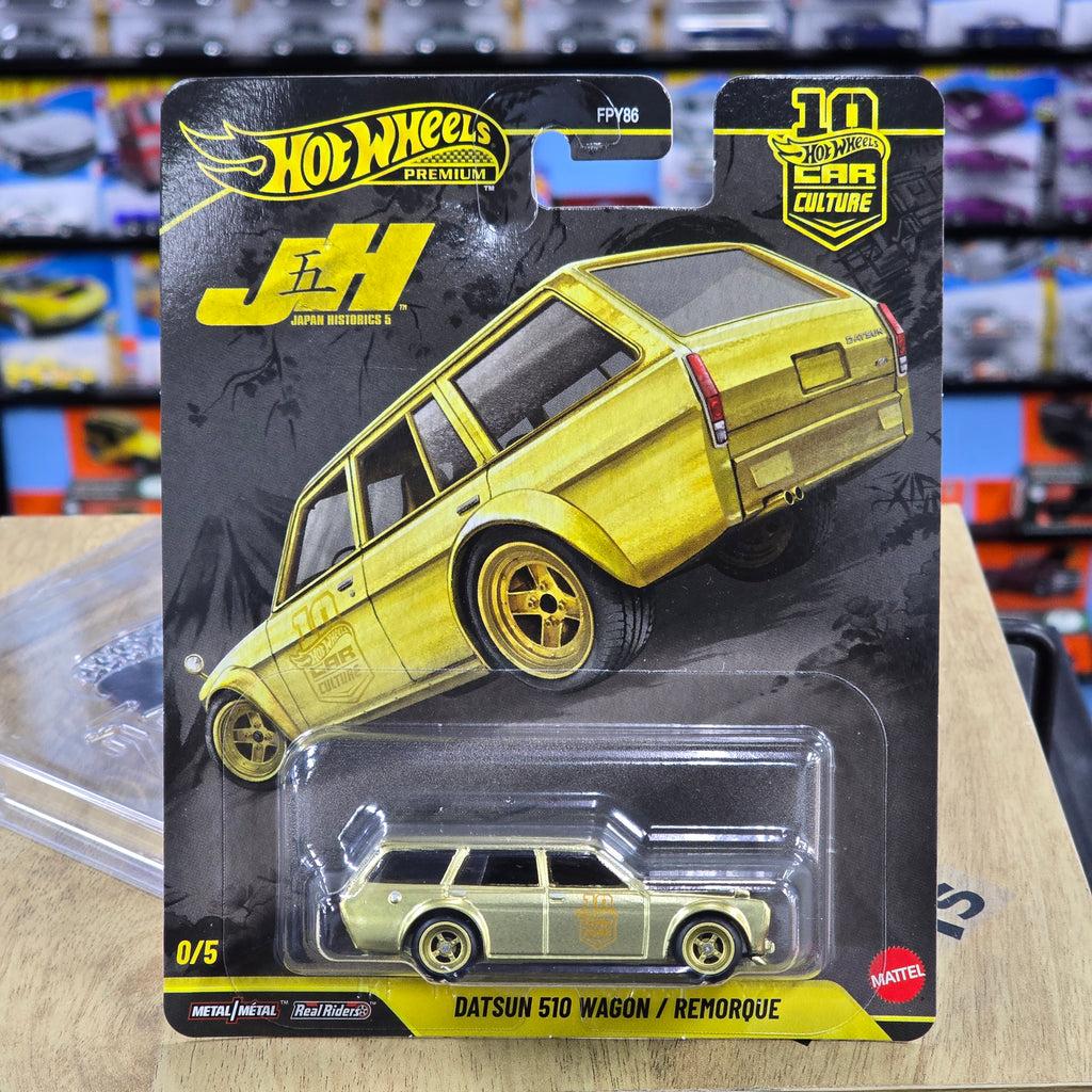 HOT WHEELS PREMIUM JAPANESE HISTORICS FIVE JH5 COMPLETE SEALED BOX CASE OF 10pcs